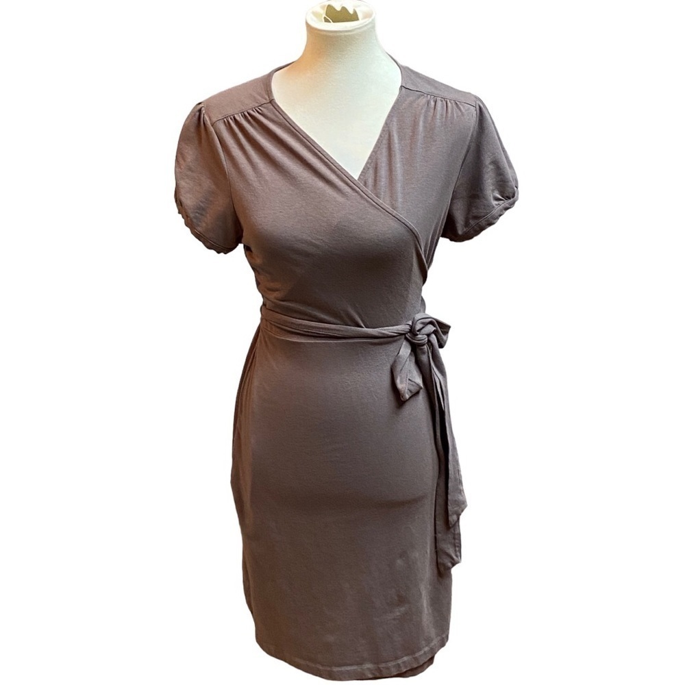 Lands End Brown Wrap Dress